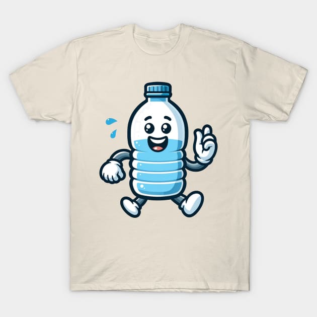 mineral water bottle cartoon T-Shirt by Ferdi Everywhere